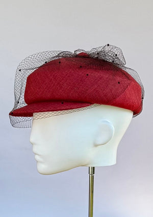 Designer hat Cinna Cap by Louise Macdonald Milliner (Melbourne, Australia)