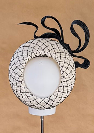 Designer hat Diamond Bow Halo by Louise Macdonald Milliner (Melbourne, Australia)