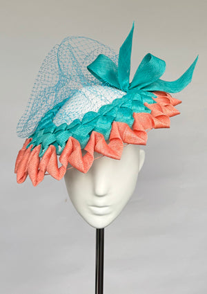 Designer hat Reef Bloom by Louise Macdonald Milliner (Melbourne, Australia)
