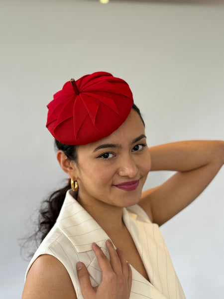 Designer hat Cherry Beret by Louise Macdonald Milliner (Melbourne, Australia)