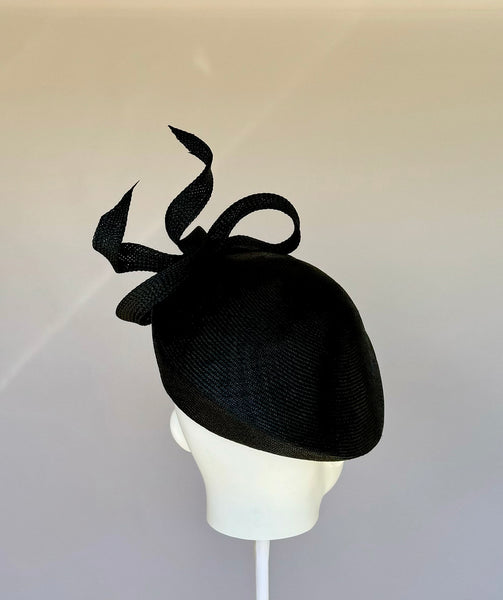 Designer hat Ebony Beret by Louise Macdonald Milliner (Melbourne, Australia)