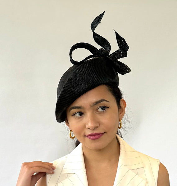 Designer hat Ebony Beret by Louise Macdonald Milliner (Melbourne, Australia)