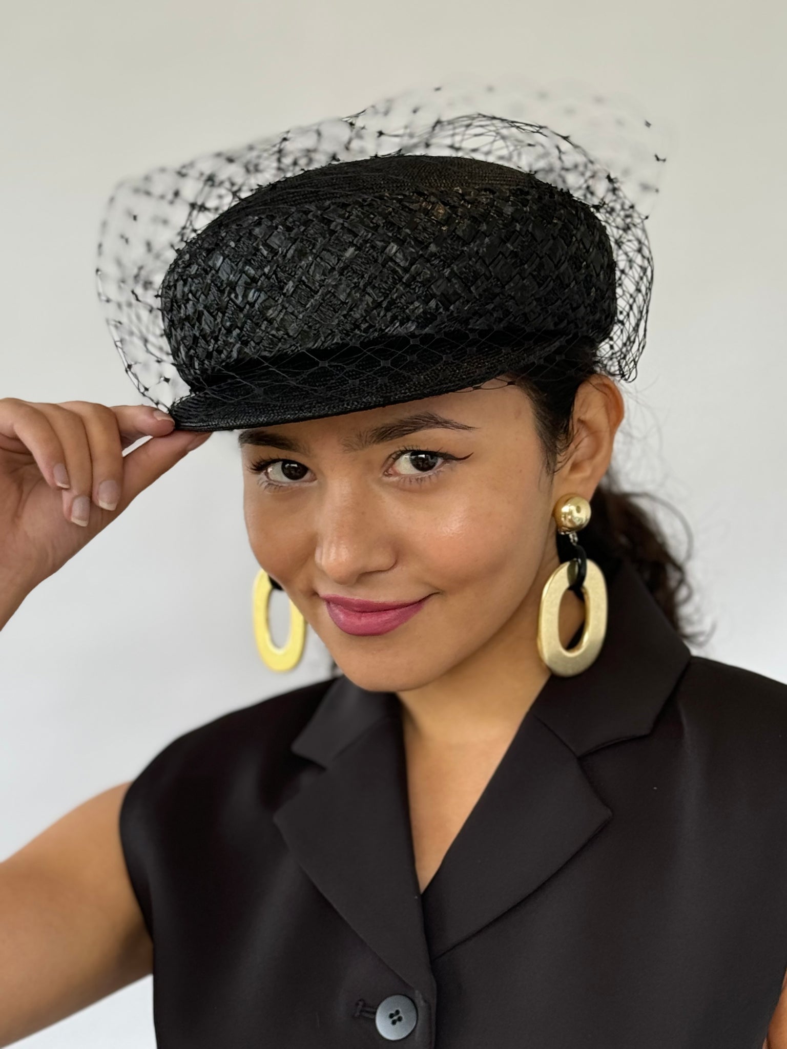 Designer hat The Melbourne Cap by Louise Macdonald Milliner (Melbourne, Australia)