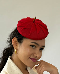 Designer hat Cherry Beret by Louise Macdonald Milliner (Melbourne, Australia)