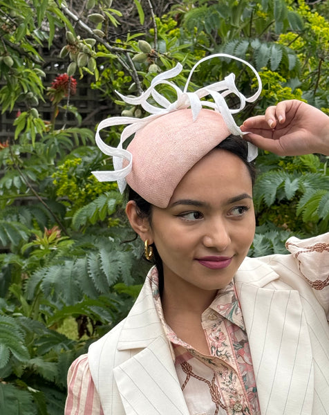 Designer hat Peachy Clichy by Louise Macdonald Milliner (Melbourne, Australia)