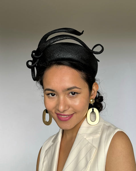 Designer hat Mansfield Pillbox by Louise Macdonald Milliner (Melbourne, Australia)