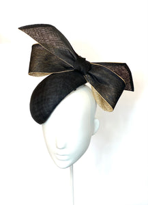 Designer hat Betty in Black and Gold by Louise Macdonald Milliner (Melbourne, Australia)