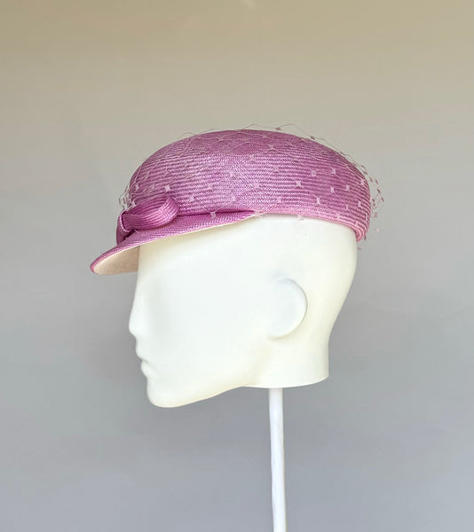 Designer hat Orchid Cap by Louise Macdonald Milliner (Melbourne, Australia)