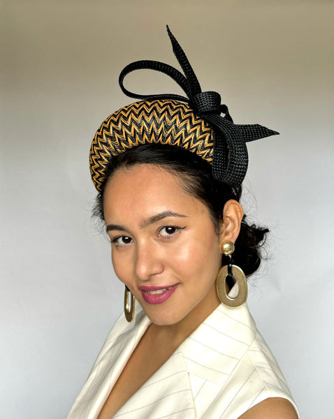 Designer hat Windsor Bow by Louise Macdonald Milliner (Melbourne, Australia)