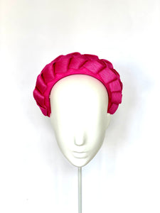Designer hat Carmen Headband in Bright Pink by Louise Macdonald Milliner (Melbourne, Australia)