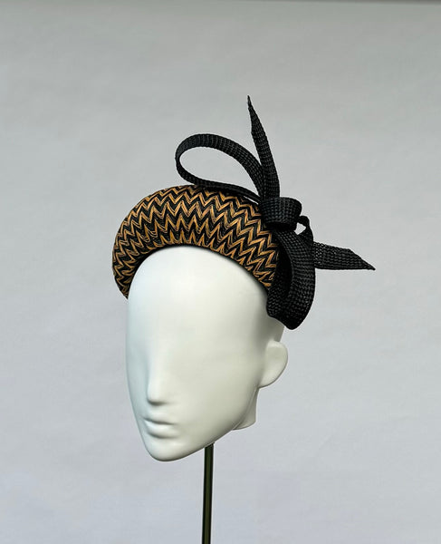 Designer hat Windsor Bow by Louise Macdonald Milliner (Melbourne, Australia)