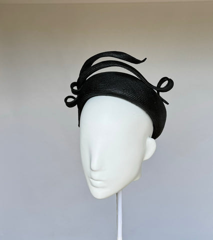 Designer hat Mansfield Pillbox by Louise Macdonald Milliner (Melbourne, Australia)