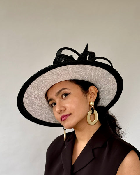 Designer hat Gina Boater by Louise Macdonald Milliner (Melbourne, Australia)