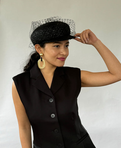 Designer hat The Melbourne Cap by Louise Macdonald Milliner (Melbourne, Australia)