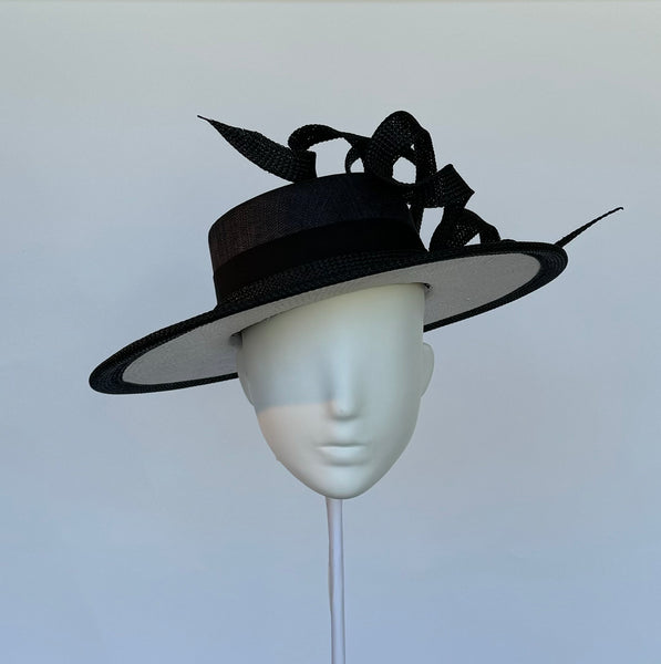 Designer hat Gina Boater by Louise Macdonald Milliner (Melbourne, Australia)