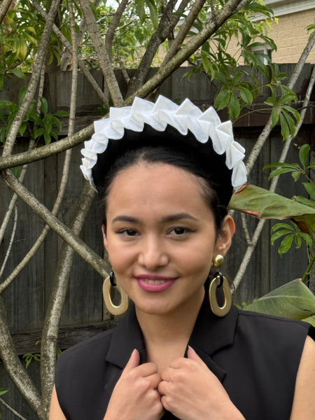 Designer hat Zig Me Zag Headband by Louise Macdonald Milliner (Melbourne, Australia)