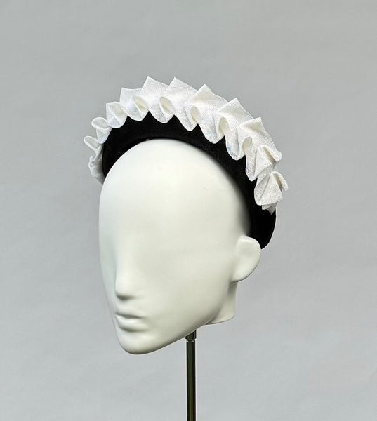 Designer hat Zig Me Zag Headband by Louise Macdonald Milliner (Melbourne, Australia)