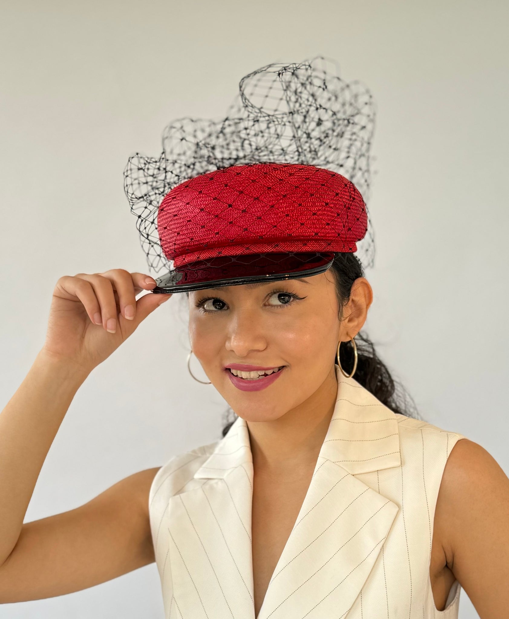 Designer hat The Sydney Cap by Louise Macdonald Milliner (Melbourne, Australia)