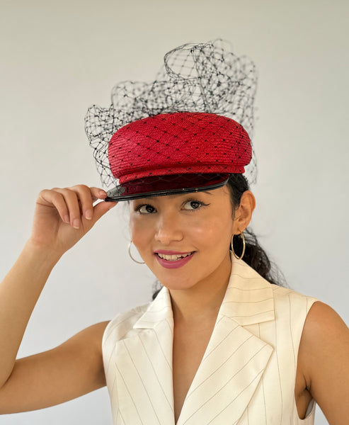 Designer hat The Sydney Cap by Louise Macdonald Milliner (Melbourne, Australia)