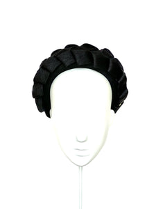 Designer hat Carmen Headband in Black by Louise Macdonald Milliner (Melbourne, Australia)