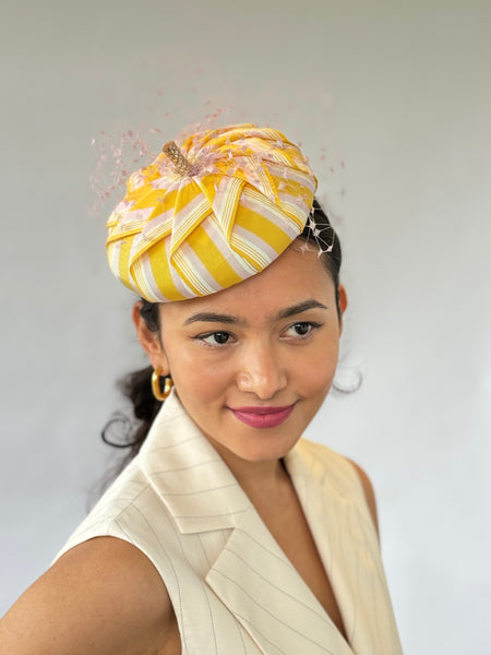 Designer hat Banana Sundae Beret by Louise Macdonald Milliner (Melbourne, Australia)