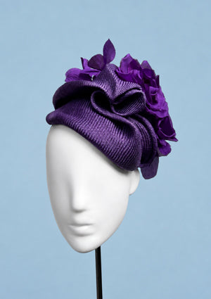 Designer hat Amethyst Headpiece by Louise Macdonald Milliner (Melbourne, Australia)