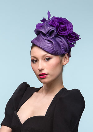 Designer hat Amethyst Headpiece by Louise Macdonald Milliner (Melbourne, Australia)