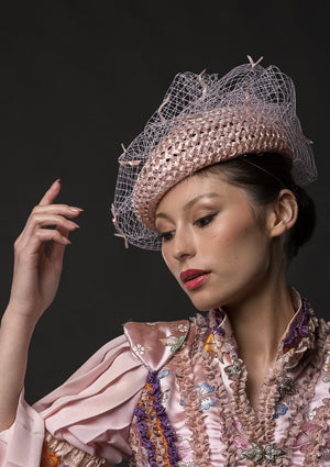 Designer hat Blush Beret by Louise Macdonald Milliner (Melbourne, Australia)