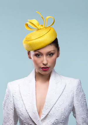 Designer hat Canary Beret by Louise Macdonald Milliner (Melbourne, Australia)