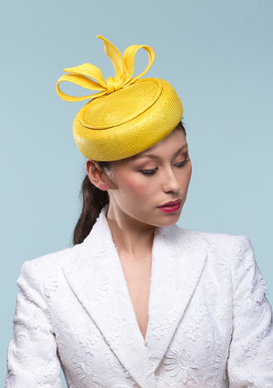 Designer hat Canary Beret by Louise Macdonald Milliner (Melbourne, Australia)
