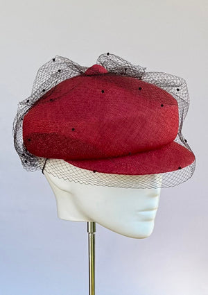 Designer hat Cinna Cap by Louise Macdonald Milliner (Melbourne, Australia)