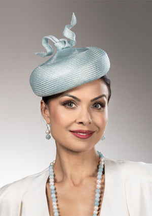 Designer hat Ice Blue Beret by Louise Macdonald Milliner (Melbourne, Australia)