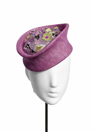 Designer hat Little Violet Pillbox by Louise Macdonald Milliner (Melbourne, Australia)