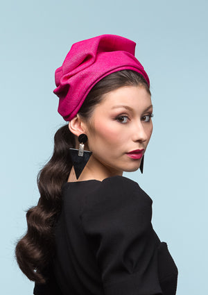 Designer hat Magenta Turban by Louise Macdonald Milliner (Melbourne, Australia)