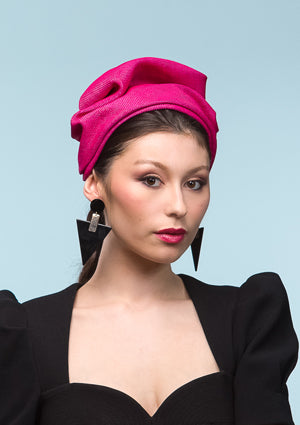 Designer hat Magenta Turban by Louise Macdonald Milliner (Melbourne, Australia)