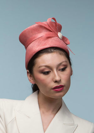 Designer hat Melon Pillbox by Louise Macdonald Milliner (Melbourne, Australia)