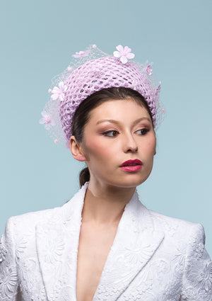 Designer hat Miss Kim Pillbox by Louise Macdonald Milliner (Melbourne, Australia)