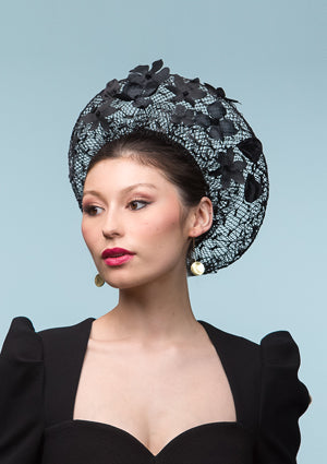 Designer hat Night Garden Breton by Louise Macdonald Milliner (Melbourne, Australia)
