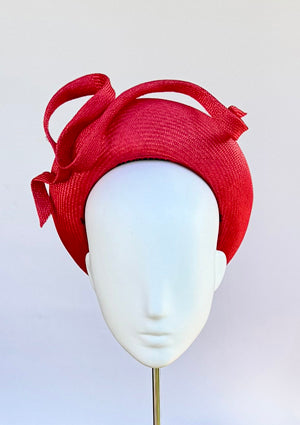 Designer hat Red Riff  by Louise Macdonald Milliner (Melbourne, Australia)