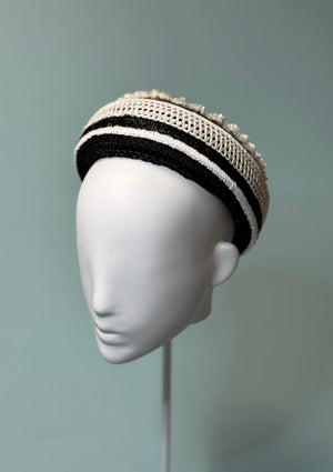 Designer hat Stripe Tease by Louise Macdonald Milliner (Melbourne, Australia)