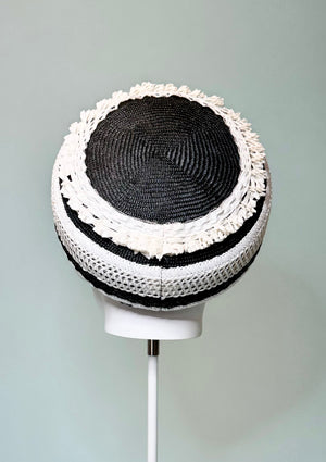 Designer hat Stripe Tease by Louise Macdonald Milliner (Melbourne, Australia)