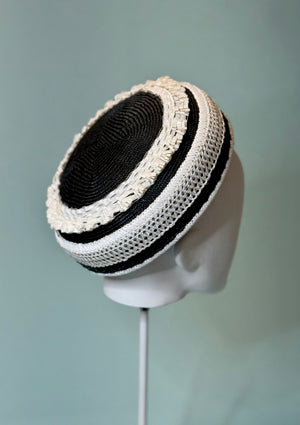 Designer hat Stripe Tease by Louise Macdonald Milliner (Melbourne, Australia)