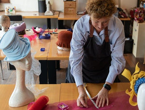 Melbourne milliner Louise Macdonald at her Melbourne studio
