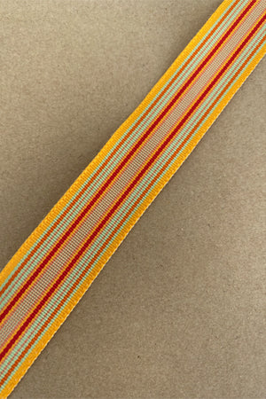 Ribbon: Orange, Green and Red Stripe 22mm
